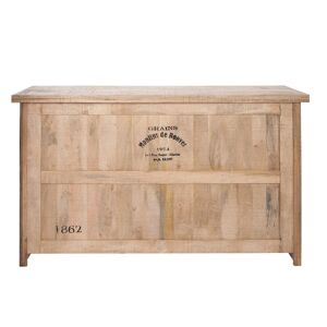 Hellin Bar en bois clair 3 tiroirs 2 tablettes