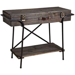 Aubry Gaspard Console valise en bois voyage