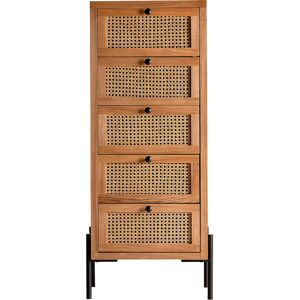 Lastdeco Chiffonier en Fer Marron, 45x40x115 cm