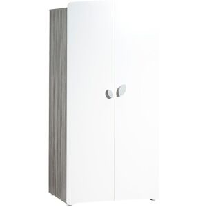 Baby Price Armoire 2 portes bebe 175x86x56cm en bois gris