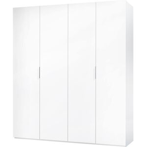 Dmora Garde-robe avec 4 portes battantes effet bois blanc