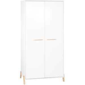 Baby Price Armoire bebe 2 portes sur pieds en bois blanc