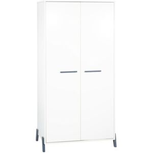 Baby Price Armoire bebe 2 portes sur pieds en bois blanc