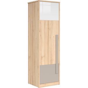 Petits meubles Armoire 1 porte naturel gris et blanc