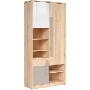 Petits meubles Armoire 3 portes naturel gris et blanc