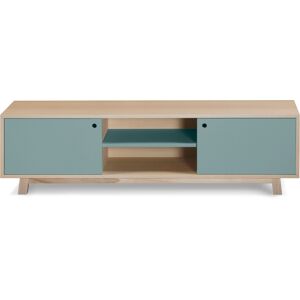 MON PETIT MEUBLE FRANCAIS Meuble TV 2 portes coulissantes 160 cm, en frene