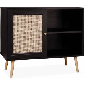 sweeek Meuble de rangement en cannage noir