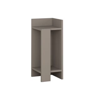 Toilinux Table de chevet droite taupe