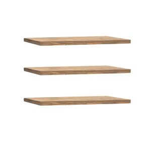 Decowood Ensemble 3 etageres flottantes en bois de sapin vieilli 140x3,2cm