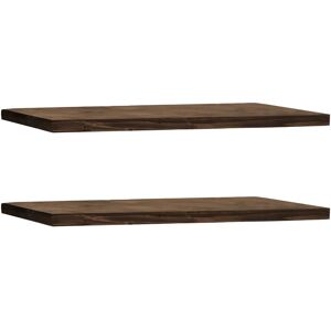 Decowood Ensemble 2 etageres flottantes en bois de sapin marron 80x3,2cm