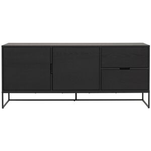 Meubles & Design Buffet bas 176 cm en bois et metal noir