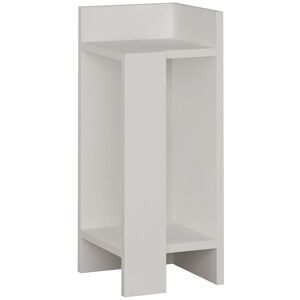 Toilinux Table de chevet droite blanc