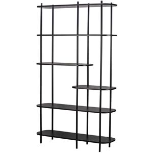 Nordlys Etagere style moderne en metal et bois noir