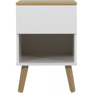 Meubles & Design Table de chevet 1 tiroir en bois blanc