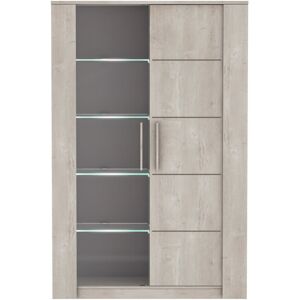 Calicosy Vaisselier 2 Portes Decor Chene campagne - L114 x H175,8 cm