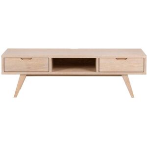 Meubles & Design Meuble TV 150cm en bois clair 2 tiroirs 1 niche