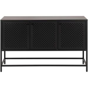 Meubles & Design Buffet bas 3 portes en metal noir