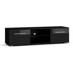 Petits meubles Meuble tv 2 portes 140 cm noir