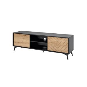 Best Mobilier Meuble TV style industriel 154 cm noir / bois