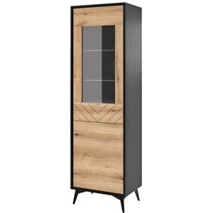 Best Mobilier Vitrine style industriel 54 cm noir / bois