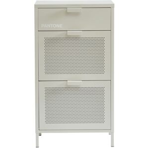 Drawer Meuble a chaussures 2 portes 1 tiroir en metal PANTONE L55cm beige