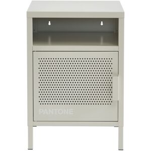 Drawer Table de chevet 1 porte en metal PANTONE beige