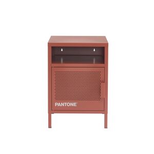 Drawer Table de chevet 1 porte en metal PANTONE terracotta