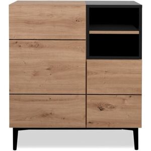 Calicosy Buffet Haut 2 Portes 2 Niches L80 cm - Decor bois