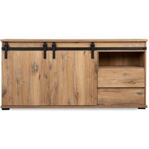 Calicosy Buffet 2 portes coulissantes 2 tiroirs L180 cm - Decor bois