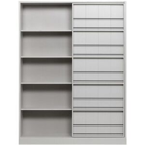 WOOOD Armoire avec 1 porte coulissante en bois gris clair