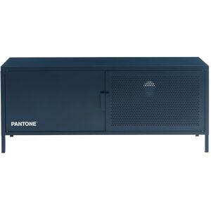 Drawer Meuble TV 2 portes en metal PANTONE L120cm bleu nuit