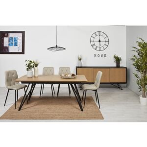 Vivabita Buffet/bahut 200 cm style scandinave placage chene massif