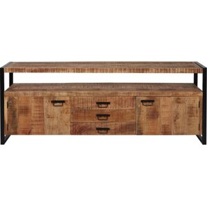 Vivabita Buffet/bahut industriel en bois de manguier massif bahut 180 cm