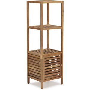 HOMN Étagere en bois de noyer, hauteur 123 cm avec 1 porte