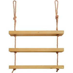 Hannun Etagere suspendue en bois massif de couleur naturelle a 3 etages 70 cm