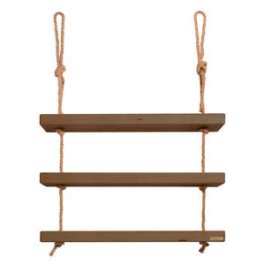 Hannun Etagere suspendue en bois couleur marron 3 etages 70 cm