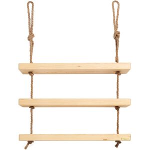 Hannun Etagere suspendue en bois de couleur beige a 2 etages 70 cm