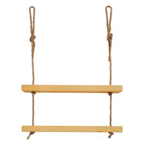 Hannun Etagere suspendue en bois de couleur naturelle a 2 etages 70 cm