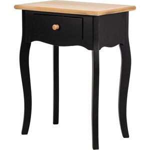 Nordlys Table de chevet 1 tiroir en bois noir