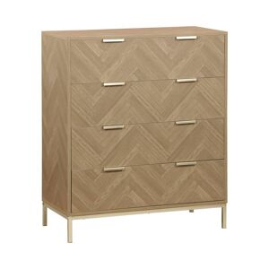 sweeek Commode de rangement decor chevrons 4 tiroirs