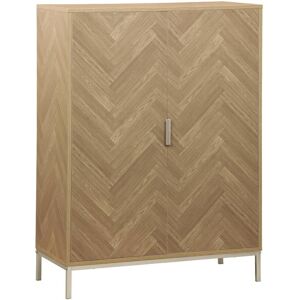 sweeek Vaisselier effet bois decor chevrons 2 portes