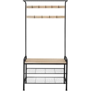 Tectake Penderie Style industriel Bois clair industriel, Chene Sonoma