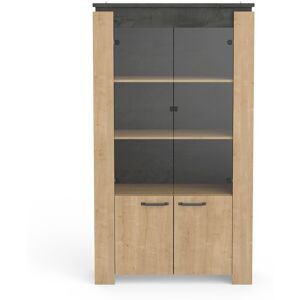 Calicosy Vaisselier 2 portes vitrees et 2 portes pleines - H174,50 cm