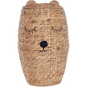 Beliani Panier ours en fibre de jacinthe naturel