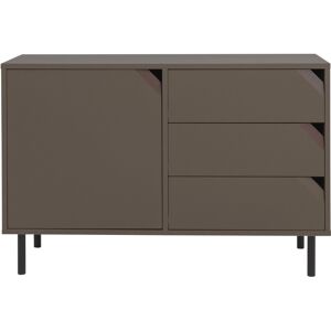 Tenzo Buffet 1 porte 3 tiroirs en bois L118cm marron