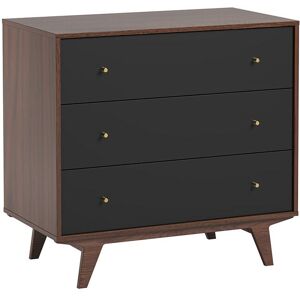 Vox Commode 3 tiroirs noir naturel