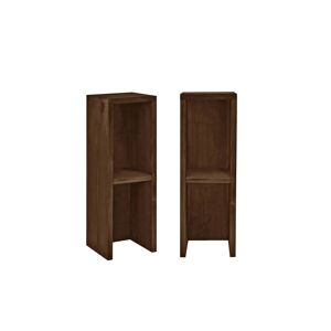 Decowood Ensemble 2 tables de chevet en bois de sapin marron 20x60cm