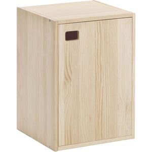 Astigarraga Armoire en pin brut 1 porte 2 tablettes