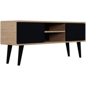 Petits meubles Meuble tv 120 cm noir et naturel