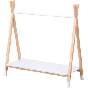 Happy Garden Penderie pour enfant en bois de pin avec etagere blanche